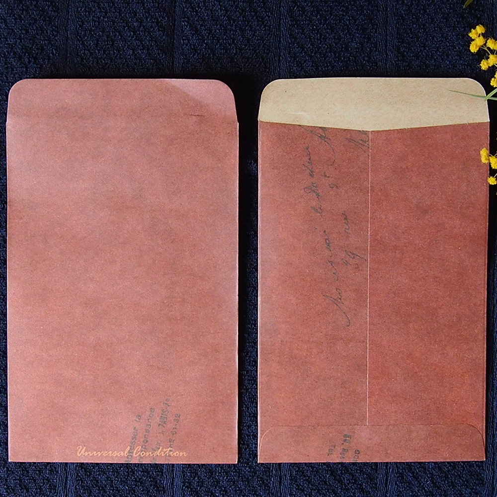 100 x Vintage Style Kraft Envelopes, Postcard Invitation Stationery