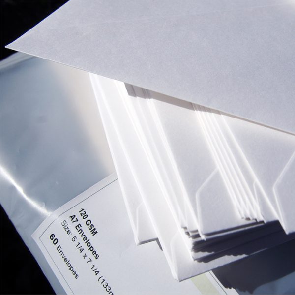 A7 white envelopes