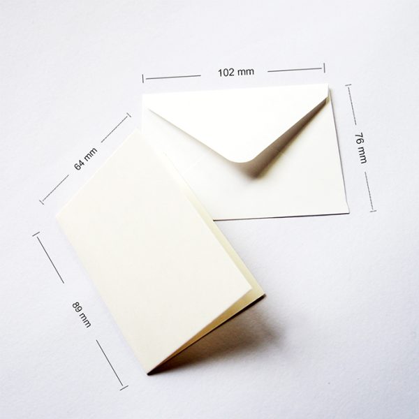 blank card size