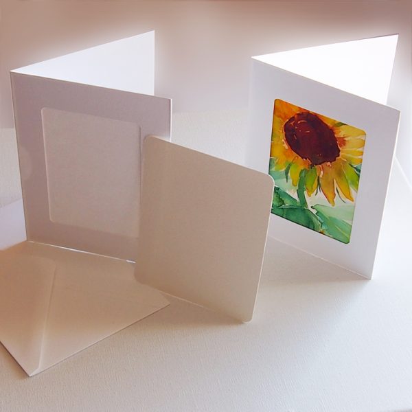 blank watercolour photo frame card