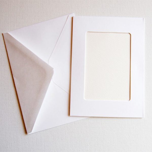 blank watercolour photo frame card