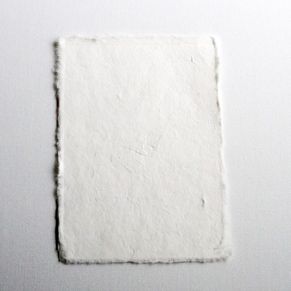 Blank 5'' x 7'' Cards, White Deckle-edge Handmade Mulberry Paper, Wedding Invites, Stationery Paper - Image 2