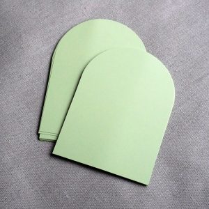 5'' x 7'' Arch Blank Cards, Flat, DIY Blank Wedding Invitations, 250gsm, Pack of 20/100, Pistachio Green