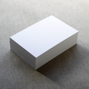 A6 white cards