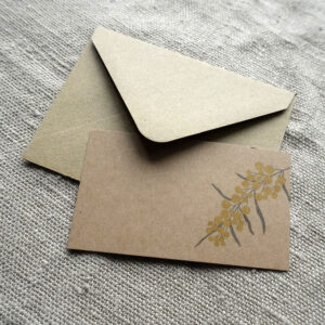 Floral kraft notecards envelopes set of 50 botanical design eco friendly