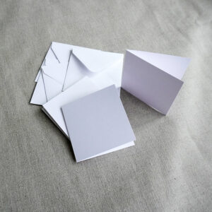 Mini square blank cards with envelopes 102mm 300gsm pack of 30