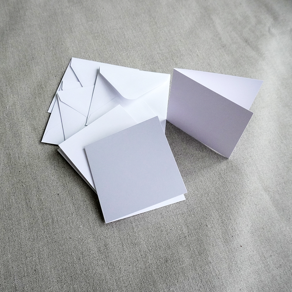 Mini square blank cards with envelopes 102mm 300gsm pack of 30