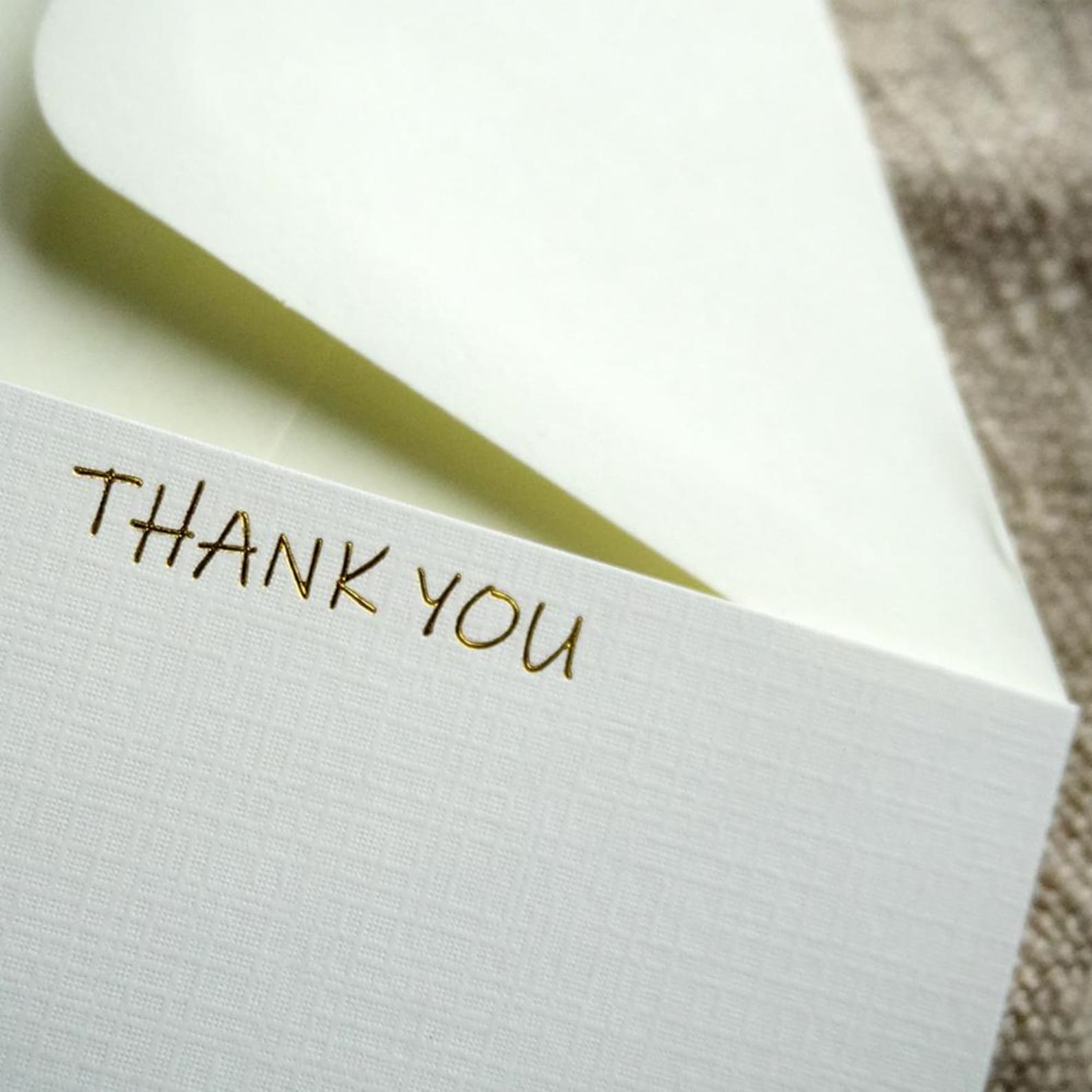 Thank You Notecards & Envelopes, Gold Foil, Set of 50 - Image 2